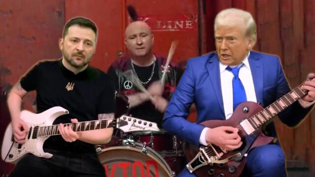 Путин, Трамп и Зеленский рубят металл - Trump vs Zelensky Guitar Battle (Fan Made Video Edit)