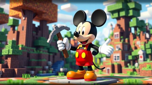 Mickey Mouse in a Minecraft World | Song