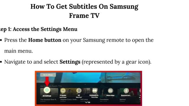 How To Get Subtitles On Samsung Frame TV