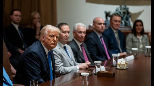 President Trump Stops by Meeting with U.S. Ambassadors