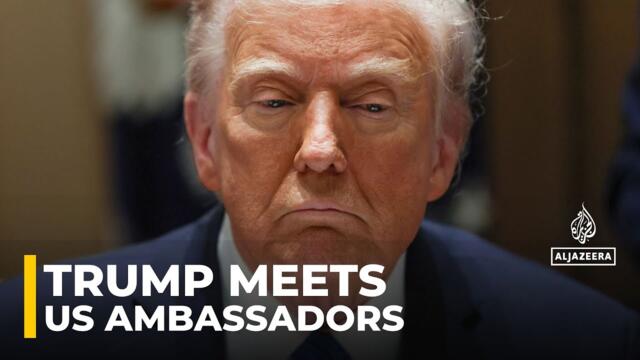 US President Trump meets with US ambassadors at the White House