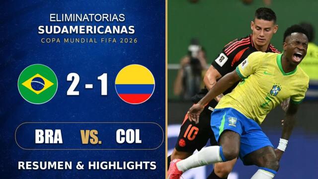 🔴VINI JR. PENALTY GOAL !! BRAZIL VS. COLOMBIA 2-1 HIGHLIGHTS | SOUTH AMERICAN QUALIFIERS 2026