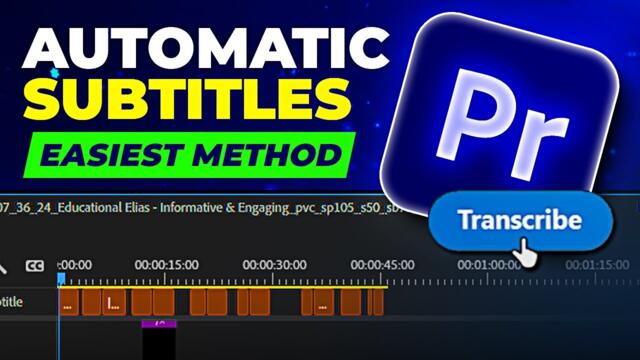Adding AUTOMATIC SUBTITLES in Adobe Premiere Pro