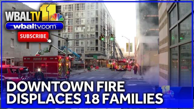 Fire breaks out at downtown Baltimore apartment building