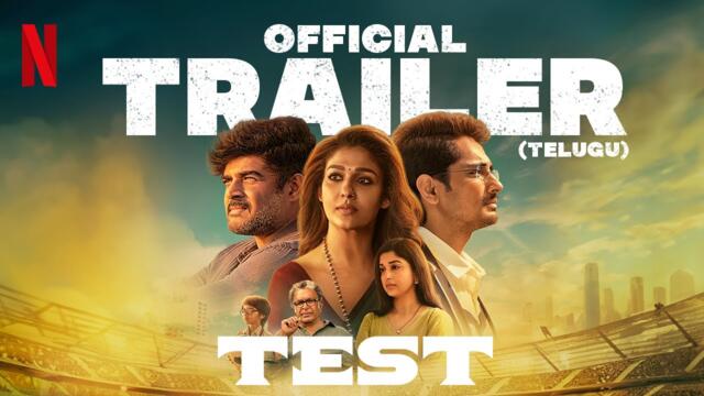TEST | Madhavan, Nayanthara, Siddharth, Meera Jasmine | Telugu Trailer | Netflix