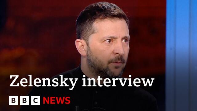 President Zelensky wants to see his kids walk Ukraine's streets without hiding | BBC News