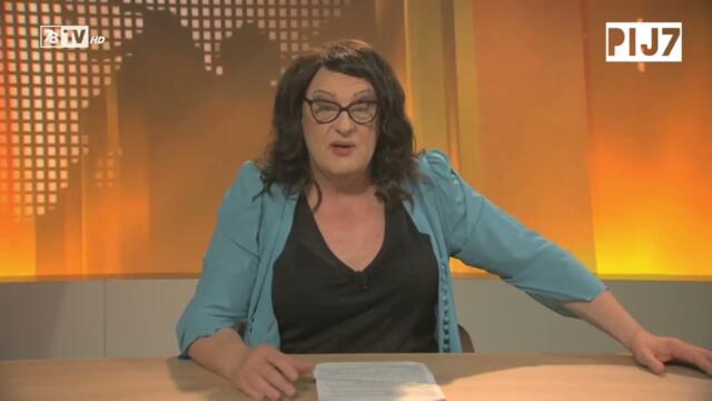 Краси Радков като Ани Салич със Новините на 7/8 TV