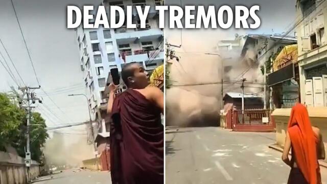 Apartment block collapses in Mandalay after huge Myanmar quake
