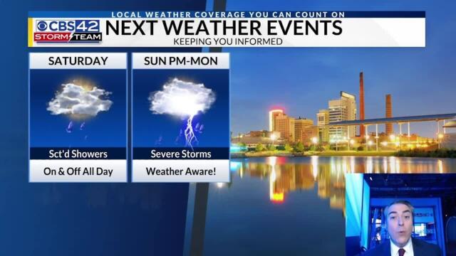 7 PM Weather Around the Clock Update