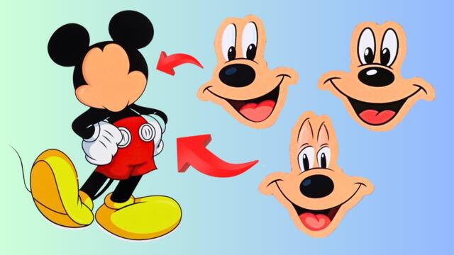 Disney Mickey Mouse & Friends Make a Face Stickers!