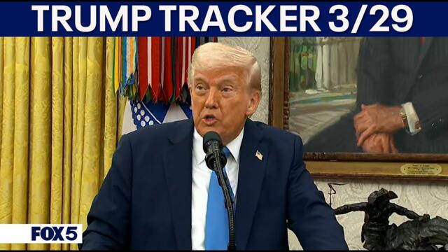 President Donald Trump discusses Signal Group Chat, Tariffs, Russia-Ukraine| Trump Tracker
