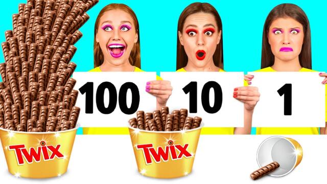 تحدي 100 طبقة من الطعام | مواقف مضحكة وفشل TeenChallenge