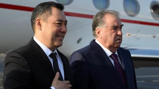 Как Рахмон встречал Садыра Жапарова в Худжанде