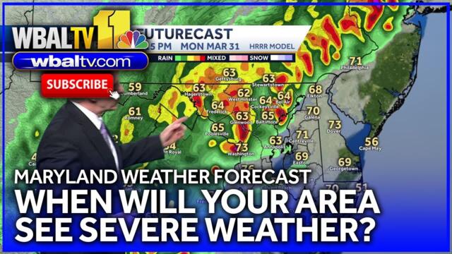 Maryland weather forecast: Region could see heavy rain, winds and hail Monday