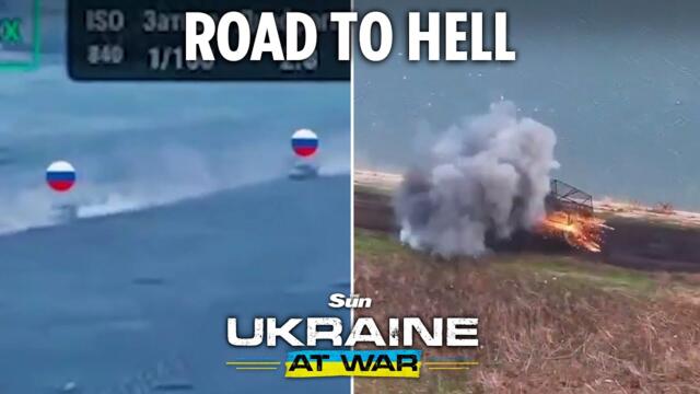 Russian tank column obliterated as desperate charge halted by Ukraine