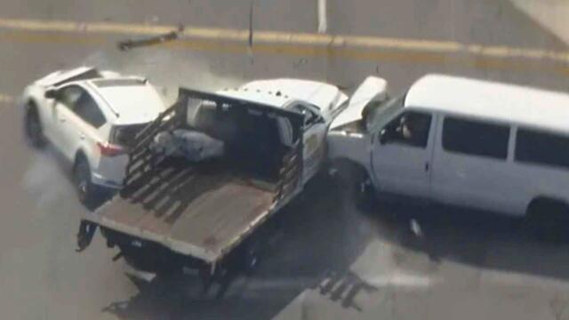 Stolen Truck Slams Through Cars in Wild Long Beach Chase