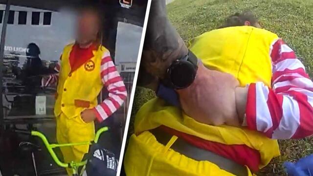 Clown Continuously Curses During Arrest in Florida