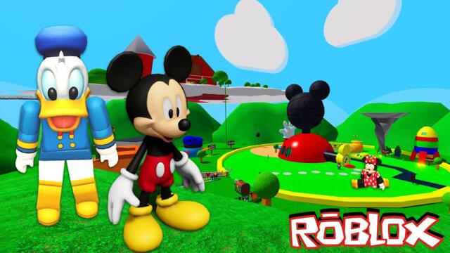 We Explore the BIGGEST Mickey Mouse Town in Roblox