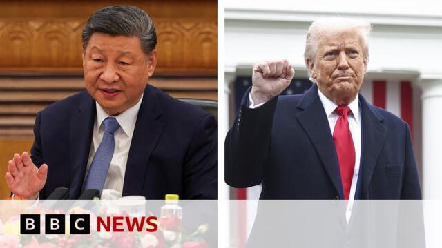 US markets tumble as President Trump says China 'played it wrong' in tariffs retaliation | BBC News