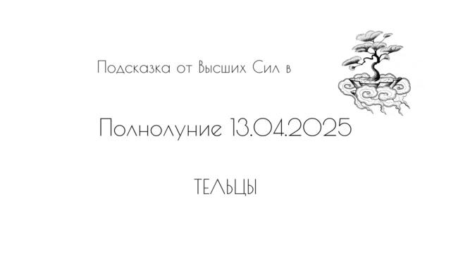 ТЕЛЬЦЫ | Подсказка от Высших Сил для Вас! | Полнолуние 13.04.2025
