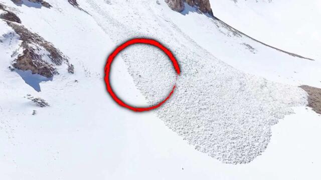Snowboarder Escapes Avalanche While Descending Mountain in Turkey