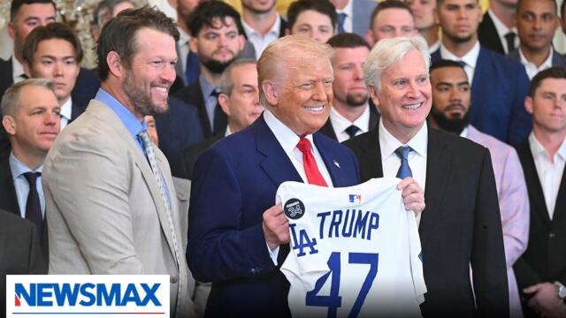 LA Dodgers meet President Trump at White House