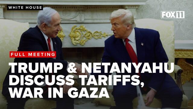 President Trump and Israeli Prime Minister Netanyahu talk tariffs, Israel-Gaza war