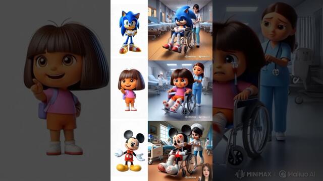 So Sad 😭 Sonic and Mickey Mouse Seriously Injured #sonic #mickeymouse #cartoonvideo
