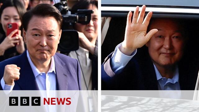 Ousted South Korean president Yoon Suk Yeol leaves official residence | BBC News