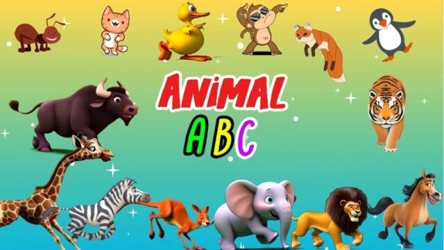 Animal ABC Song L04B11 | Alphabet Animals Nursery Rhymes For Kids