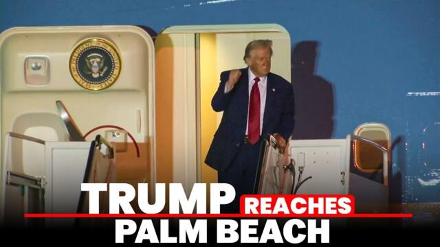 US President Trump arrives Palm Beach International Airport