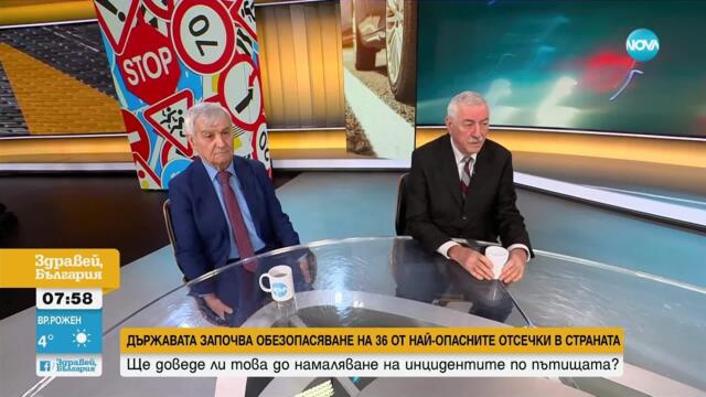 Кои са 36-те най-опасни пътни участъка у нас според АПИ - Здравей, България (14.04.2025)