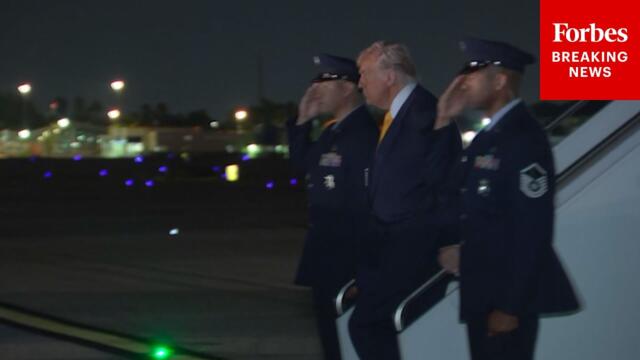 President Trump Arrives In Miami, Florida, To Attend UFC Fight 314