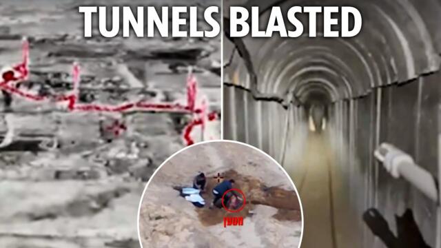 Hamas terror tunnel snaking 1.2km under Gaza blown up by Israeli forces