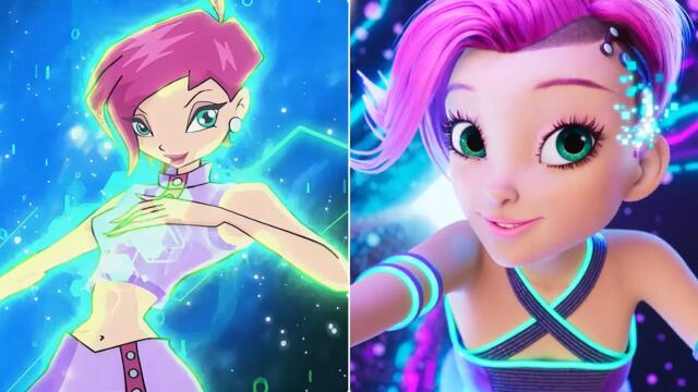 Winx Club - Tecna Magic Winx Season 1 VS Reboot Transformation (Comparison)