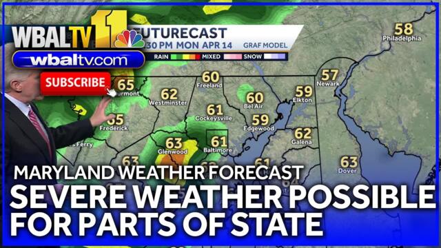Maryland weather forecast: Temps in mid-60s after Monday night storms pass