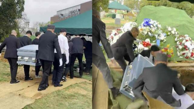 Pallbearers Accidentally Fall Into Grave