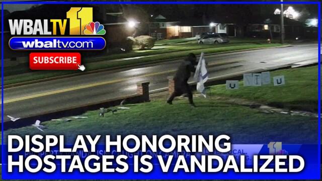 Display honoring hostages held by Hamas vandalized