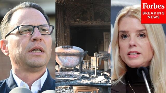 Pam Bondi Asked If Fire At Gov. Josh Shapiro's Mansion Will Be Investigated As Domestic Terrorism