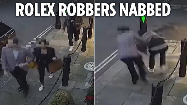 Moment undercover cops snare brazen ‘Rolex Ripper’ gang during attempted theft