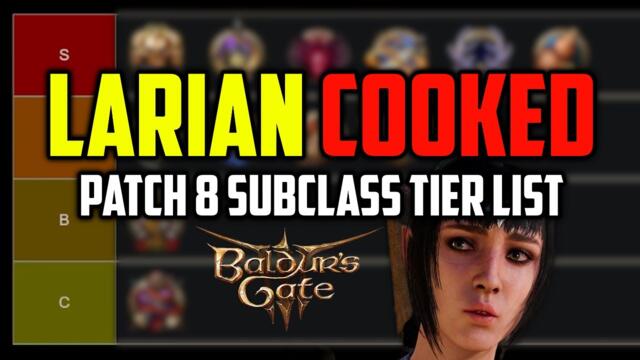 RANKING Patch 8 Subclasses TIER LIST | Baldur's Gate 3