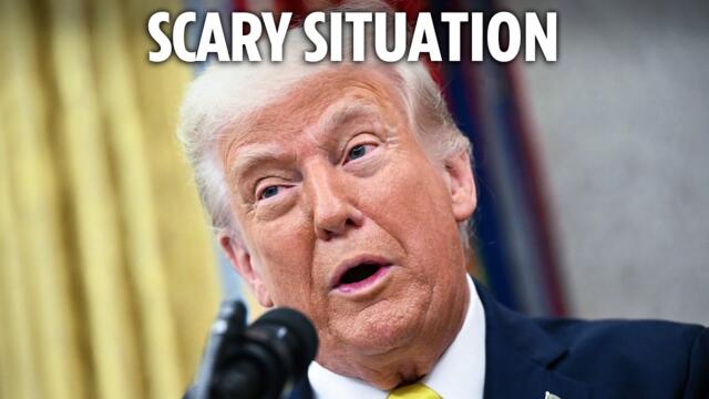 Startling moment Trump abruptly ends news conference after ‘medical emergency’