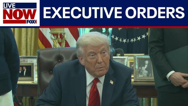 WATCH: President Trump signs executive orders in Oval Office | LiveNOW from FOX