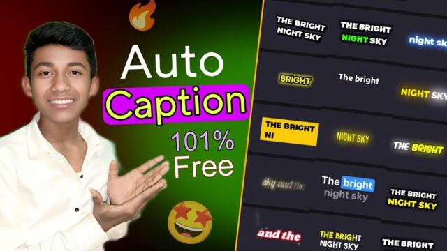 New Automatic Caption Generator 100% Free & Without Watermark🤩 ? Video ...