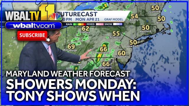 Showers return Monday: Tony shows when