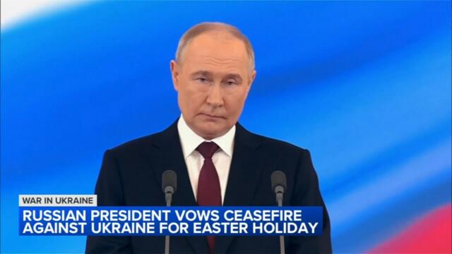 Russian President Vladimir Putin declares temporary 'Easter truce' ceasefire in Ukraine
