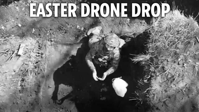 Drones drop Easter cakes to Ukraine fighters as Putin breaks 'truce'