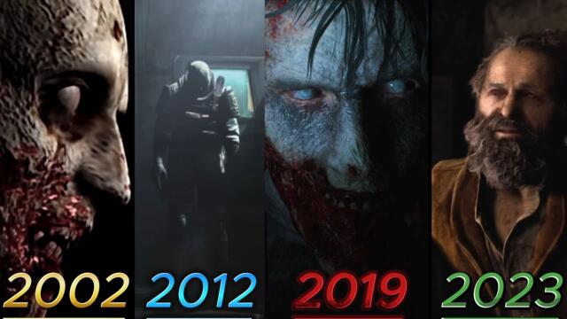 evolution of the first zombie cutscene in resident evil games