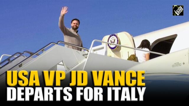 US Vice President JD Vance, Usha Vance depart for Rome for meetings with Meloni, Vatican officials