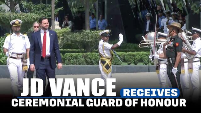 U.S Vice president JD Vance receives ceremonial guard of honour | AFS Palam |India |New Delhi